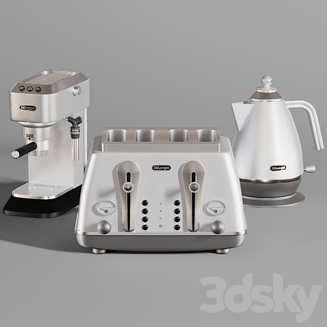 Delongi kitchen appliance set 3DS Max Model - thumbnail 3