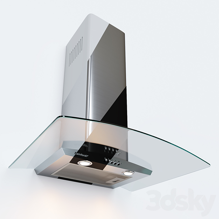 Dome hood with RCH 2620 glass 3DS Max - thumbnail 2