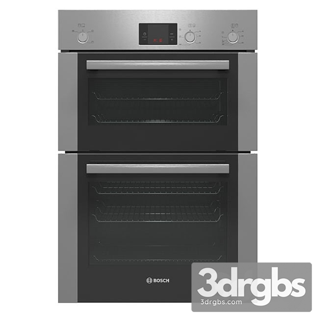 Double Oven Bosch Series 6 Nbt13b251b Made of Brushed Steel 3dsmax Download - thumbnail 1