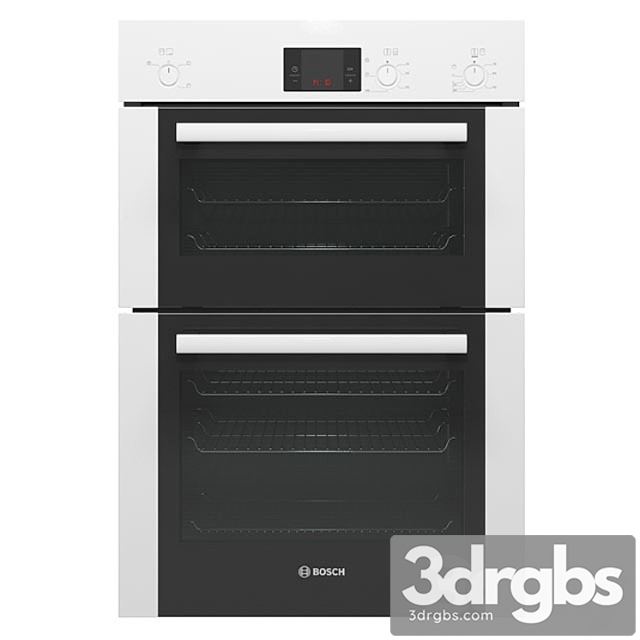 Double White Oven Bosch Series6 Nbt13b221b 3dsmax Download - thumbnail 1