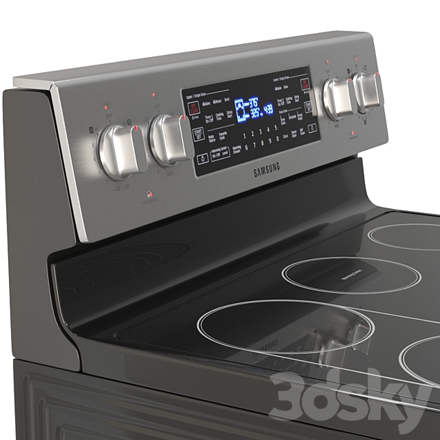 Electric cooker Samsung NE59J7850WG 3ds Max - thumbnail 2