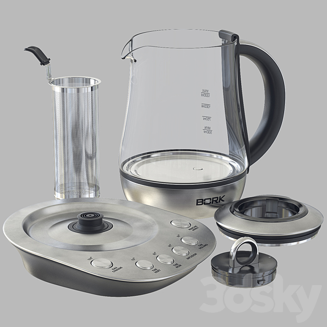 Electric Kettle Bork 3ds Max - thumbnail 2