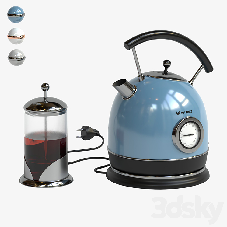 Electric kettle KITFORT 3DS Max - thumbnail 1