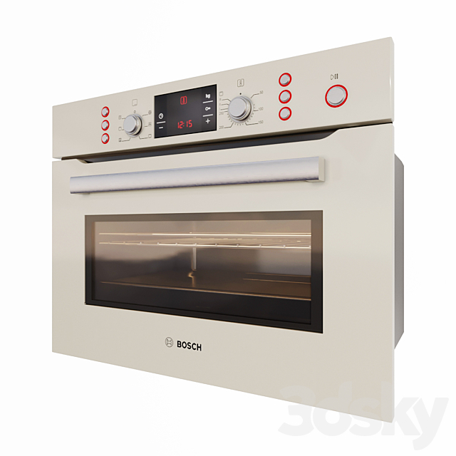 Electric oven with microwave Bosch HBC84K533 3ds Max - thumbnail 1