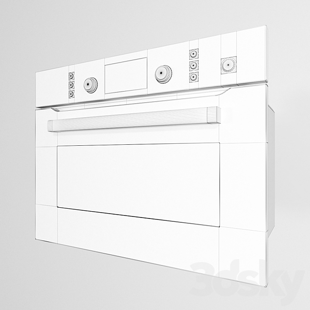 Electric oven with microwave Bosch HBC84K533 3ds Max - thumbnail 2