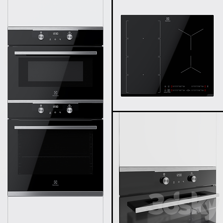 Electrolux – OKE6P71X oven VKL6E40X and IPE6455KF hob. 3DS Max - thumbnail 1