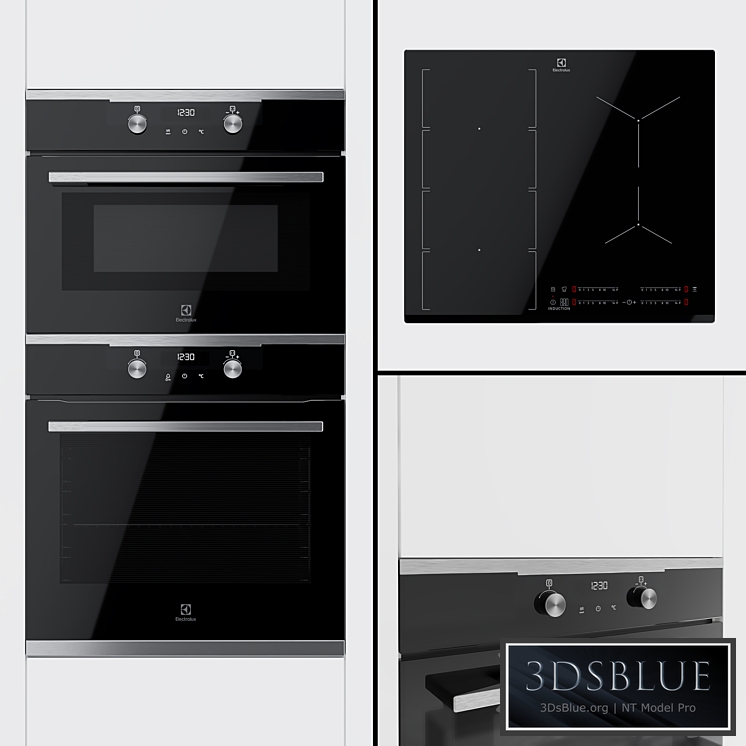 Electrolux – OKE6P71X oven VKL6E40X and IPE6455KF hob. 3DS Max - thumbnail 3