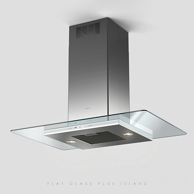 Elica flat glass plus island 3DSMax File - thumbnail 1