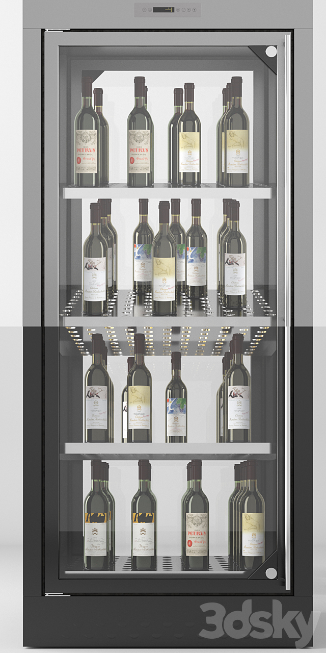 enofrigio wine library 1P ISLAND H220 P60 3DS Max Model - thumbnail 3