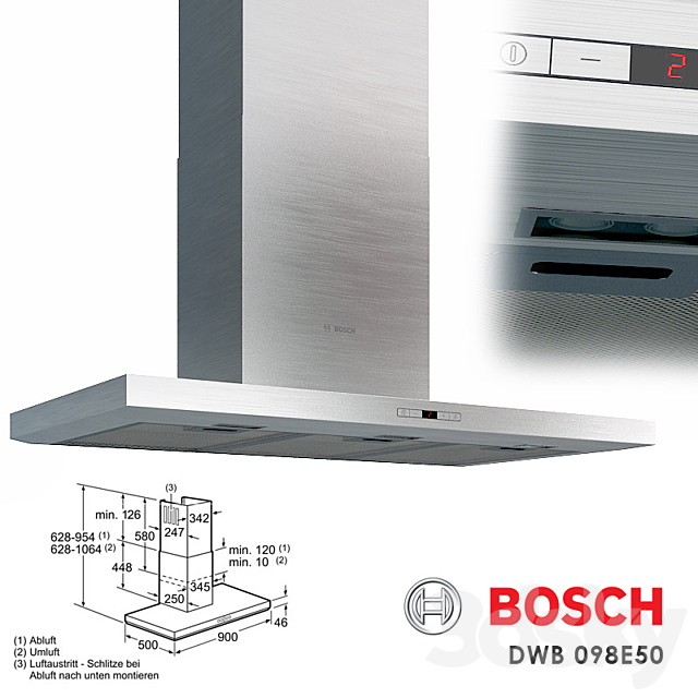 Extractor Bosch DWB 098E50 3ds Max - thumbnail 1