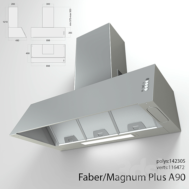 Faber Magnum Plus A90 3ds Max - thumbnail 1