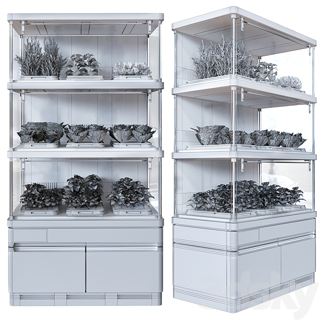 Farmshelf fridge 3DS Max Model - thumbnail 2