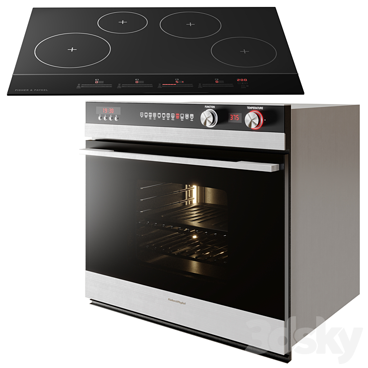 Fisher & Paykel Cooktop and Built-in Oven 3DS Max - thumbnail 1