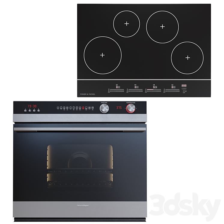 Fisher & Paykel Cooktop and Built-in Oven 3DS Max - thumbnail 2