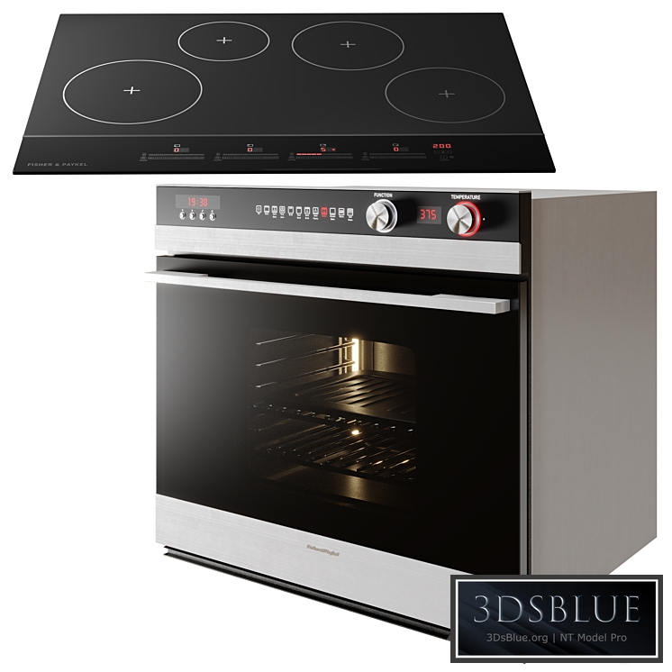 Fisher & Paykel Cooktop and Built-in Oven 3DS Max - thumbnail 3