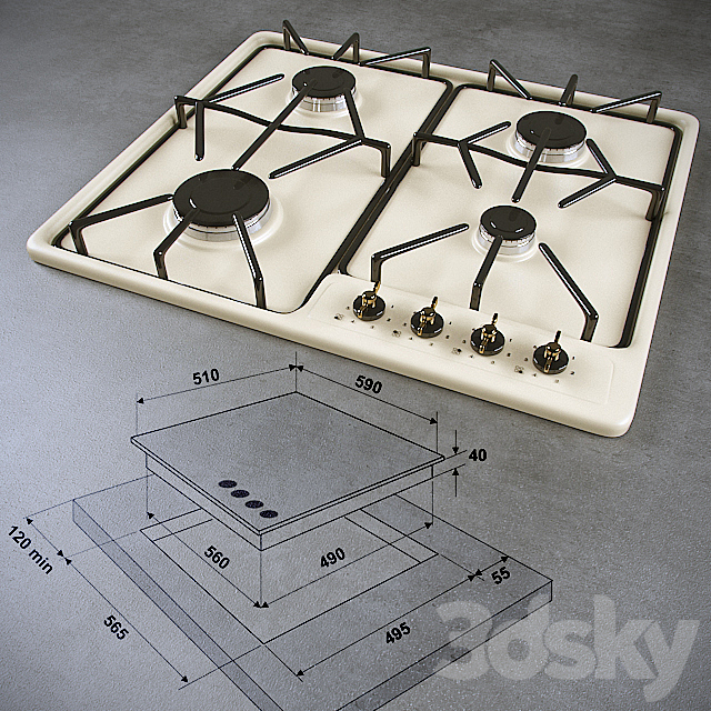 Fornelli PGA 60 GRAZIA 3DSMax File - thumbnail 1