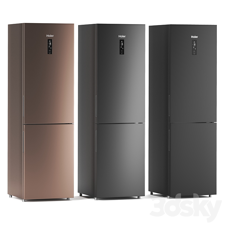 Fridge Haier C2F737CBXG 3DS Max - thumbnail 2