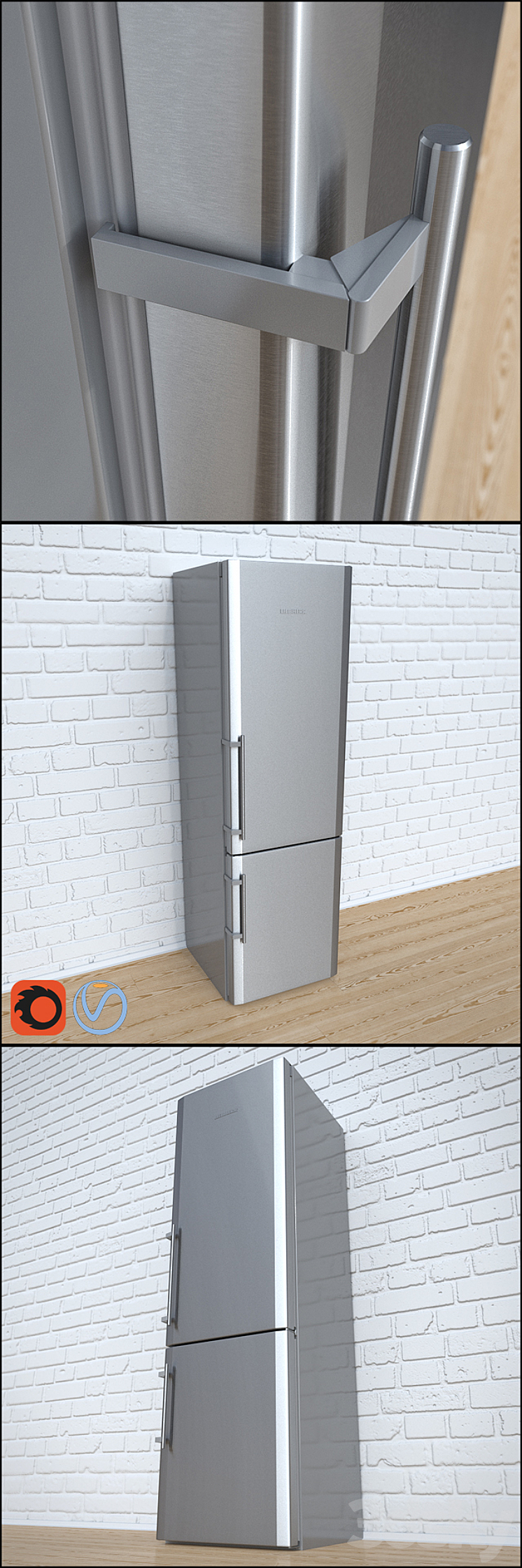 Fridge Liebherr CUesf 4023 3DS Max - thumbnail 1