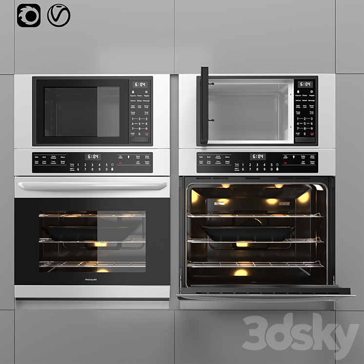 Frigidaire Aappliance Microwave And Oven 3DS Max - thumbnail 1