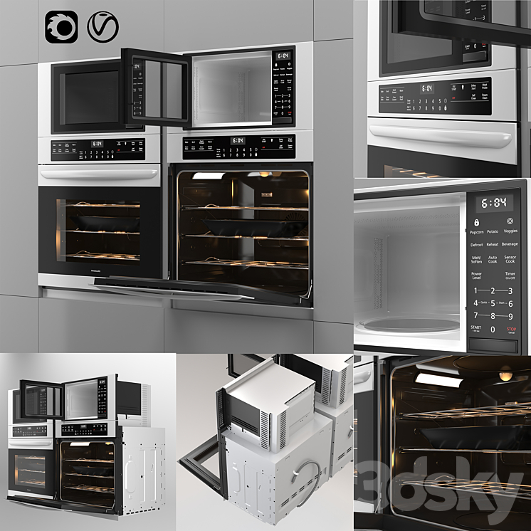 Frigidaire Aappliance Microwave And Oven 3DS Max - thumbnail 2