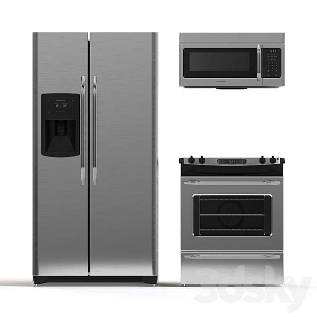 Frigidaire kitchen appliances 3DS Max Model - thumbnail 1