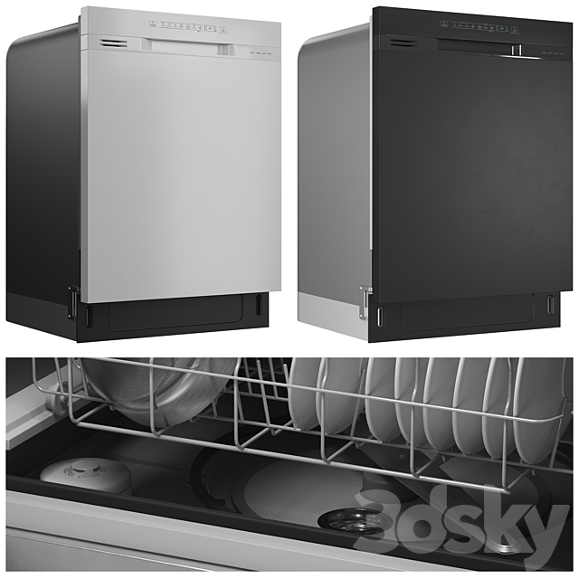 Front Control Dishwasher 001 3DSMax File - thumbnail 4