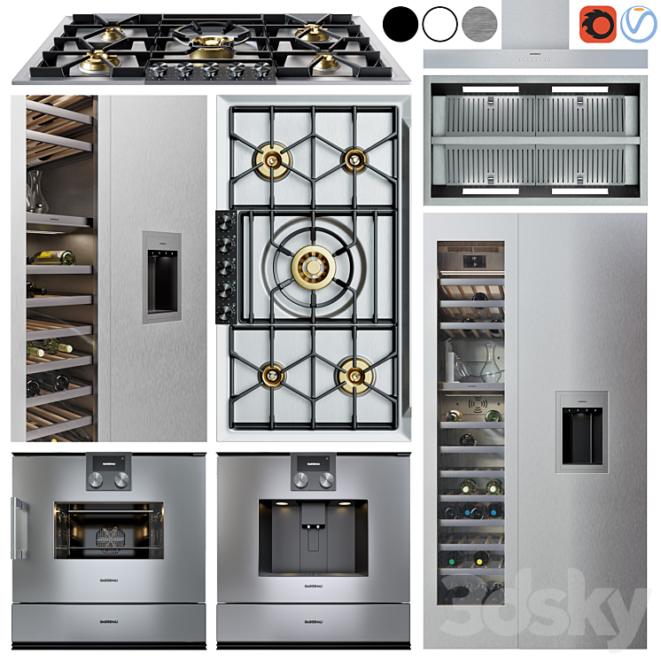 gaggenau appliance collection 3DS Max - thumbnail 1