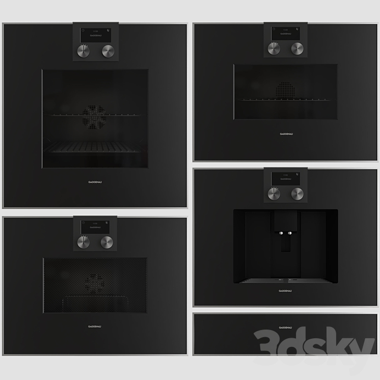 Gaggenau Kitchen Appliance set 3DS Max Model - thumbnail 1