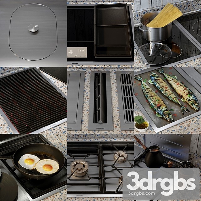 Gaggenau Vario 400 Tableware Set 3dsmax Download - thumbnail 1