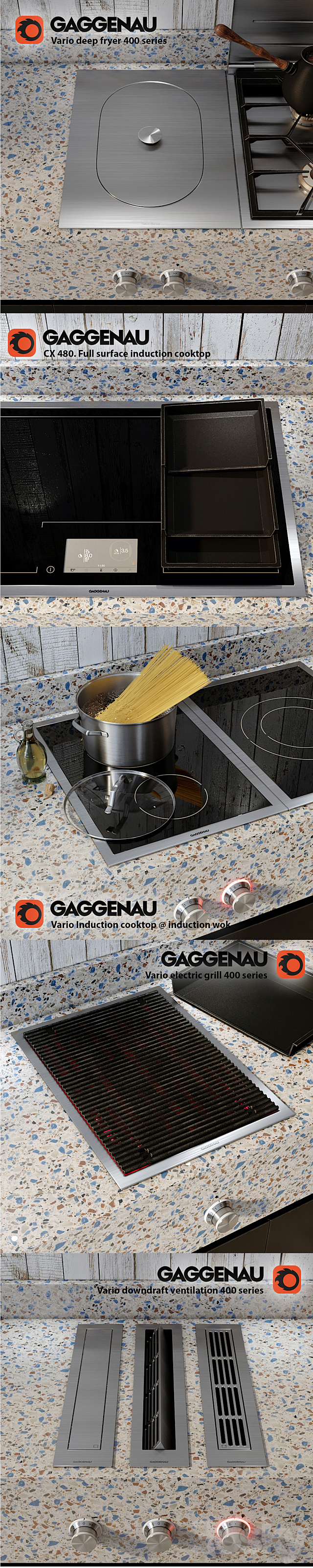 Gaggenau Vario 400 tableware set 3DSMax File - thumbnail 2