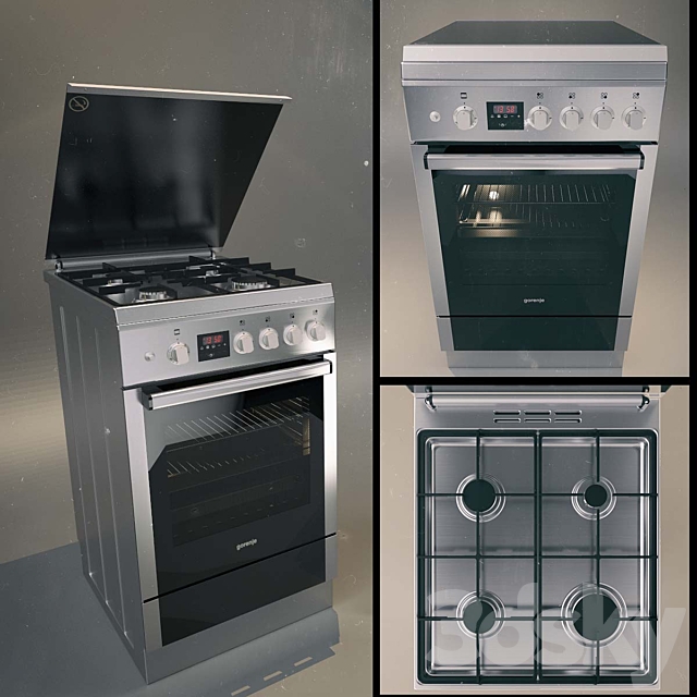 Gas stove Gorenje GI 52478 AX 3DSMax File - thumbnail 1