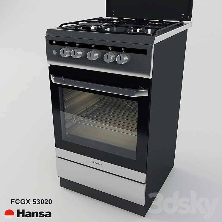 Gas stove Hansa FCGX 53020 Integra 3DS Max - thumbnail 1