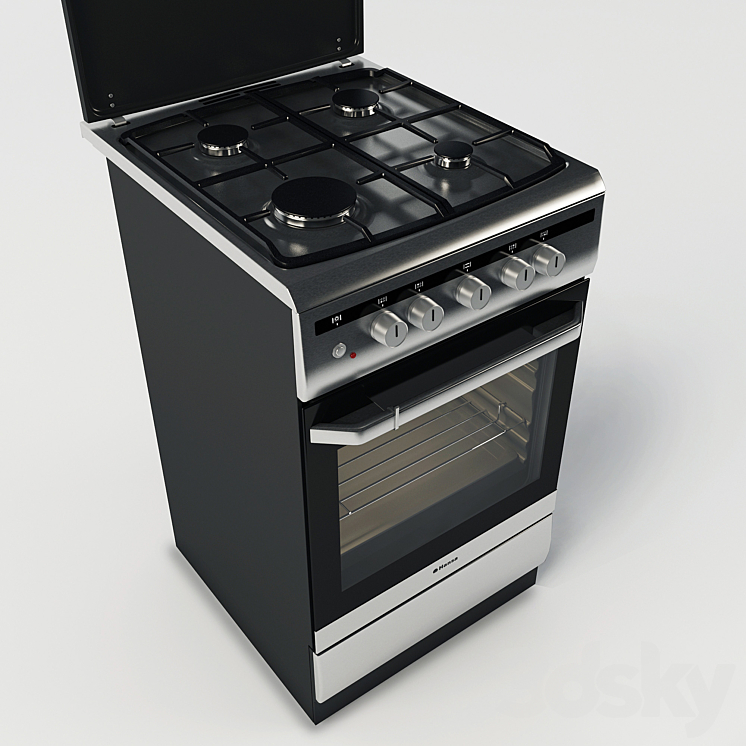 Gas stove Hansa FCGX 53020 Integra 3DS Max - thumbnail 2