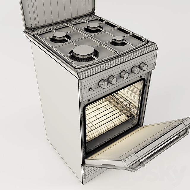 Gas stove Hansa FCGX 53020 Integra 3DSMax File - thumbnail 3