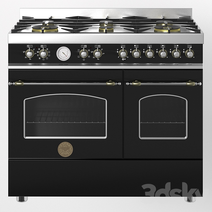 Gas stove Heritage-her100-6-mfe-d-bertazzoni 3DS Max - thumbnail 1