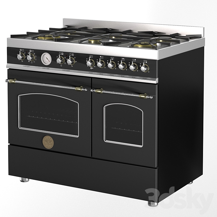 Gas stove Heritage-her100-6-mfe-d-bertazzoni 3DS Max - thumbnail 2