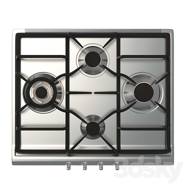 Gas stove Smeg SER60SGH3 3DSMax File - thumbnail 1