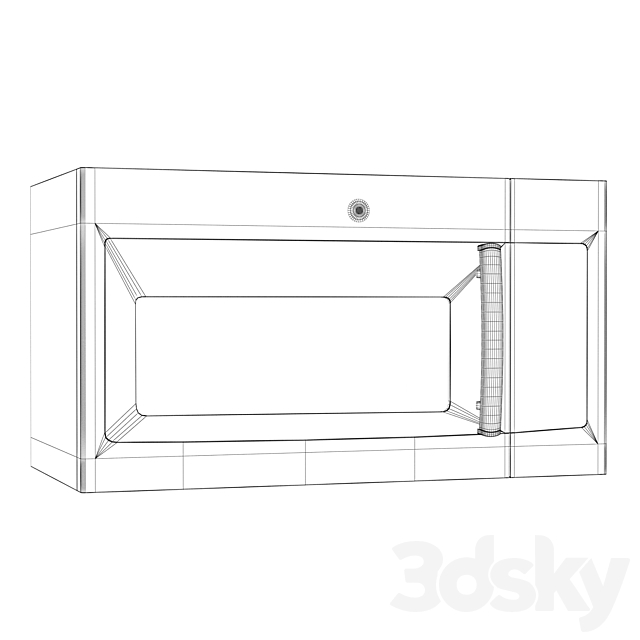 GE Microwave JVM3160RFSS 3DS Max Model - thumbnail 2