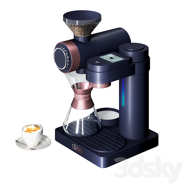 Gevi Smart Pour-over Coffee Machine 2 color versions 3DSMax File - thumbnail 1