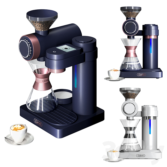 Gevi Smart Pour-over Coffee Machine 2 color versions 3DSMax File - thumbnail 2