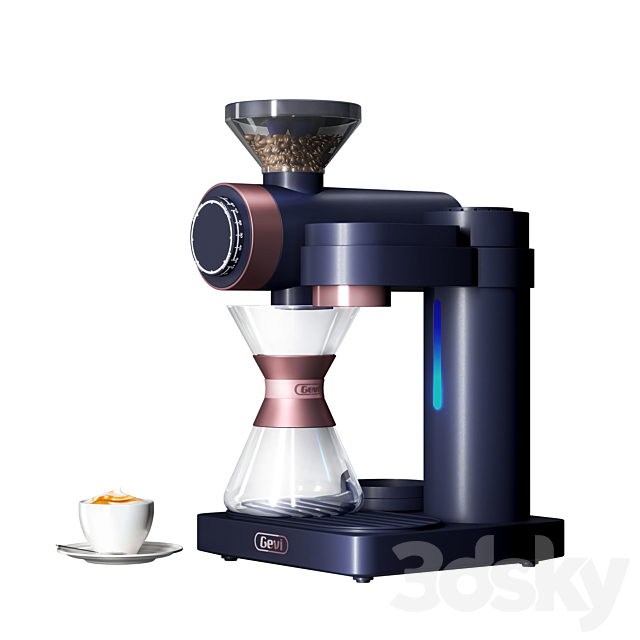 Gevi Smart Pour-over Coffee Machine 2 color versions 3DSMax File - thumbnail 3