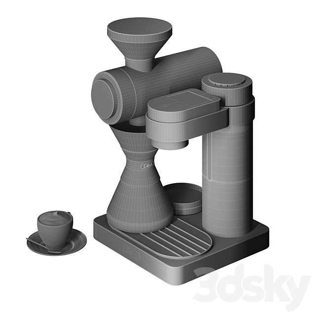 Gevi Smart Pour-over Coffee Machine 2 color versions 3DSMax File - thumbnail 4