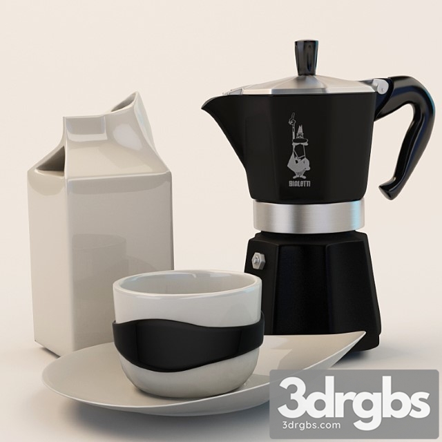 Gieisiernaya Coffee Maker Milk Jug and Cup 1 3dsmax Download - thumbnail 1