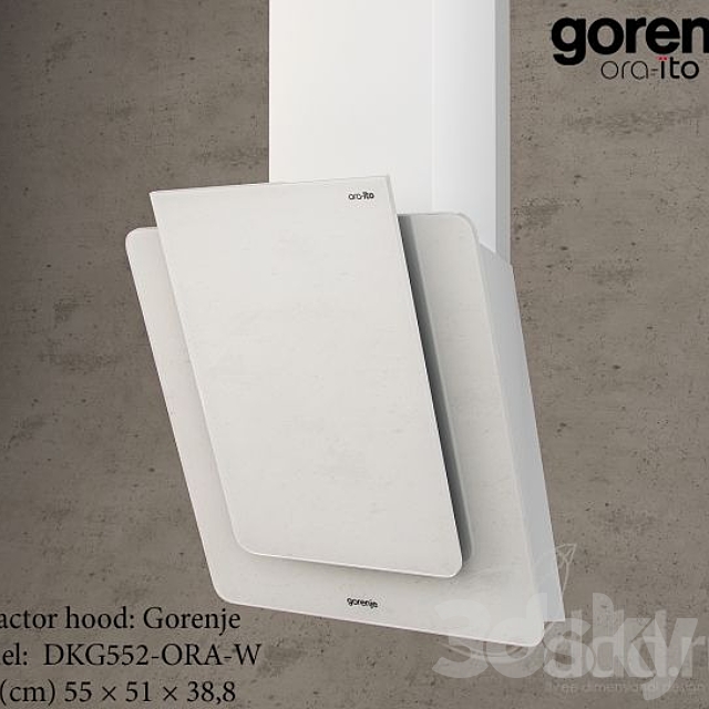 Gorenje DKG552-ORA-W 3DS Max Model - thumbnail 1