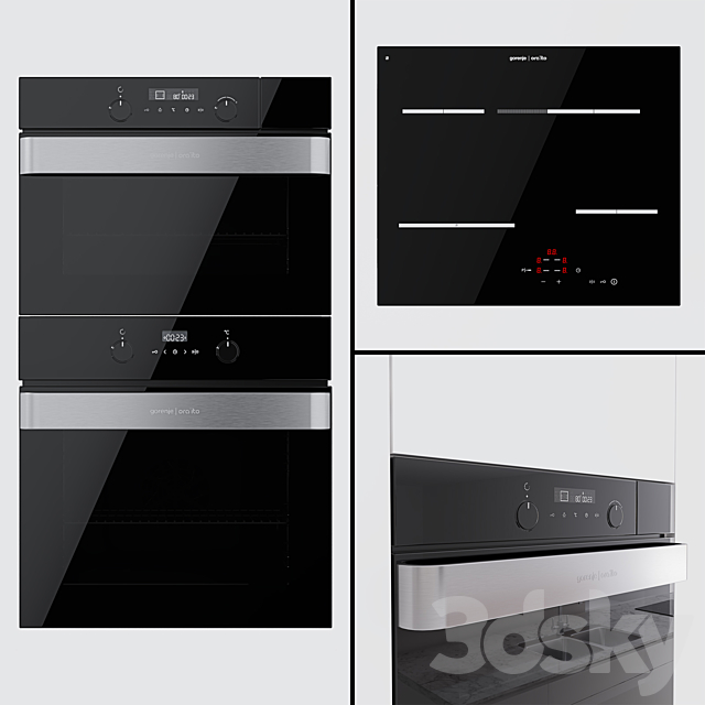 Gorenje – oven BO617ORAB. compact oven BCS547ORAB and hob ECT693ORAB 3DSMax File - thumbnail 1