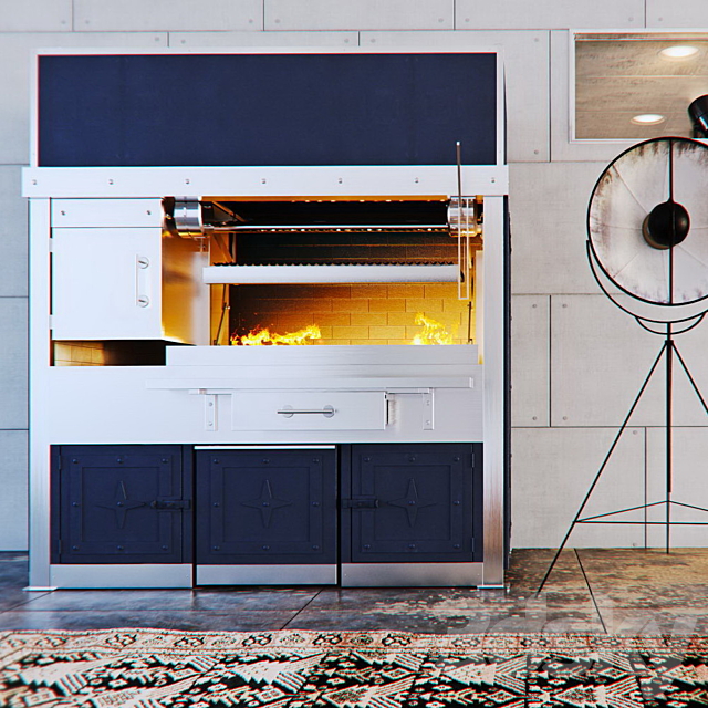 Grill stationary №4 3ds Max - thumbnail 2