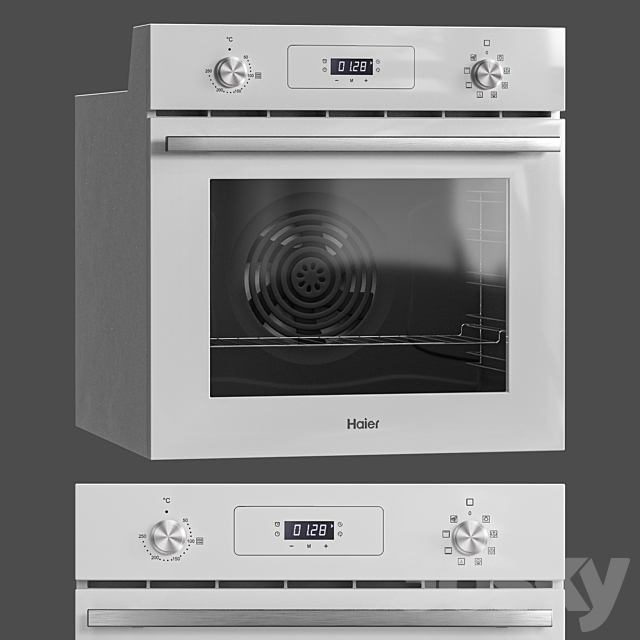 Haier kitchen set white 3DS Max Model - thumbnail 2