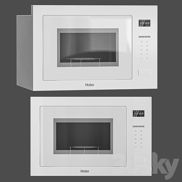 Haier kitchen set white 3DS Max Model - thumbnail 5