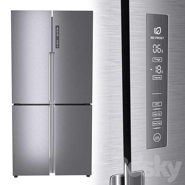 HAIER refrigerator 3DS Max Model - thumbnail 2