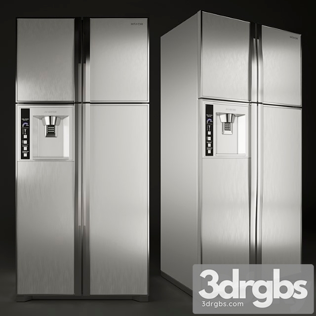 Hitachi refrigerator 2 3dsmax Download - thumbnail 1